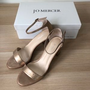 Rose Gold Classic Leather Sandal by Jo Mercer